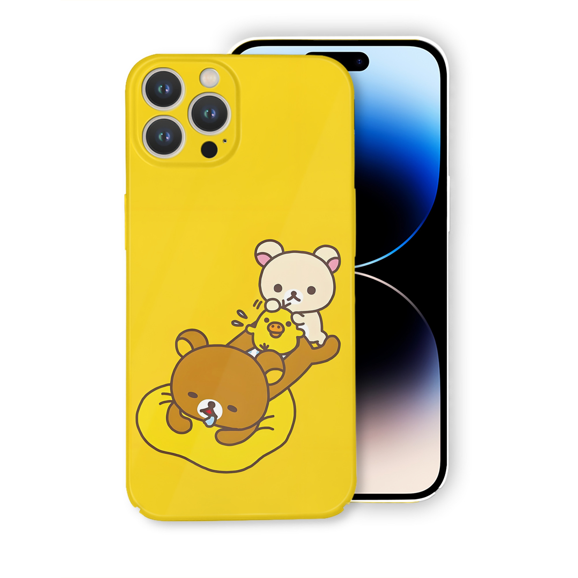 （画像用） リラックマ リラックマ キイロイトリ Rilakkuma Korilakkuma Kiiroitori 【iPhone 14シリーズ対応】ハードケース